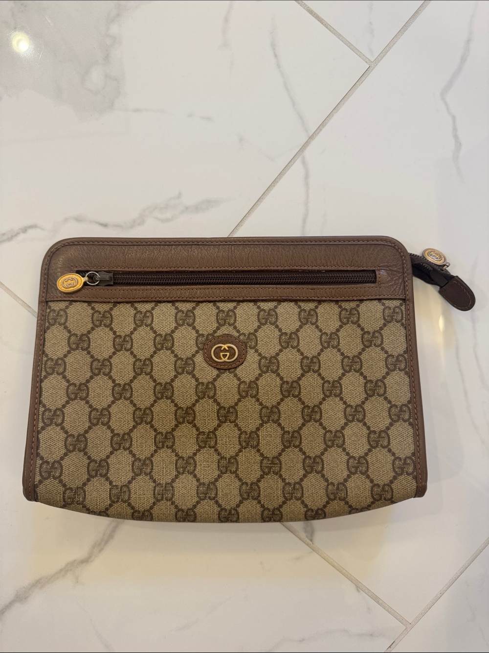 Vintage Gucci Clutch / Toiletry Case